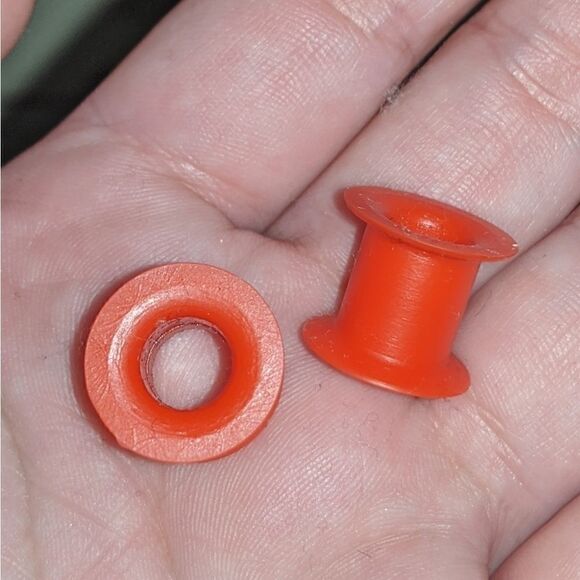 3 pair set 7/16" Acrylic & Metal Plug Set - Picture 3 of 5